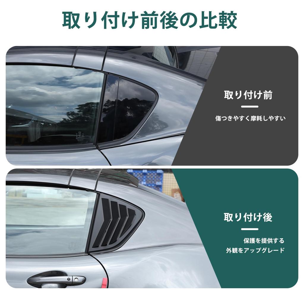Hcilloend Rear Side Window Louver Covers for New Mazda Roadster RF ND Series Including Shutter Side Vent Covers and Rear Window Shutter Made of Easy