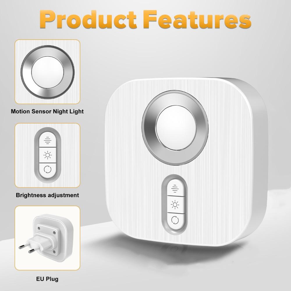 Ultra-Quiet Wireless Night Lamp Human Motion Sensor LED Night Light Smart Night Light  Corridor
