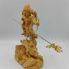 Marishiten Buddha Statue, Premium Cypress Wood Carving, 21cm Tall, Guardian Deity, Buddhist Altar, Buddhist Room, Wood Carving