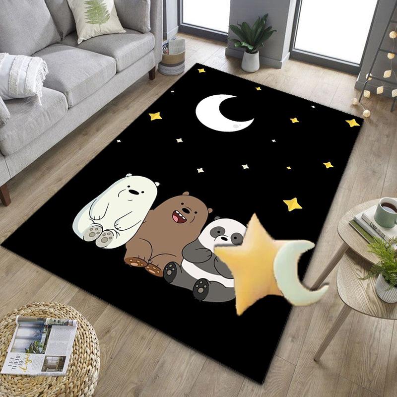 Bears Friends Adventure Office Rug Chair Mat, Game Carpet, Suitable for Front Door, Bedroom, Living Room, Desk, Holiday Gift