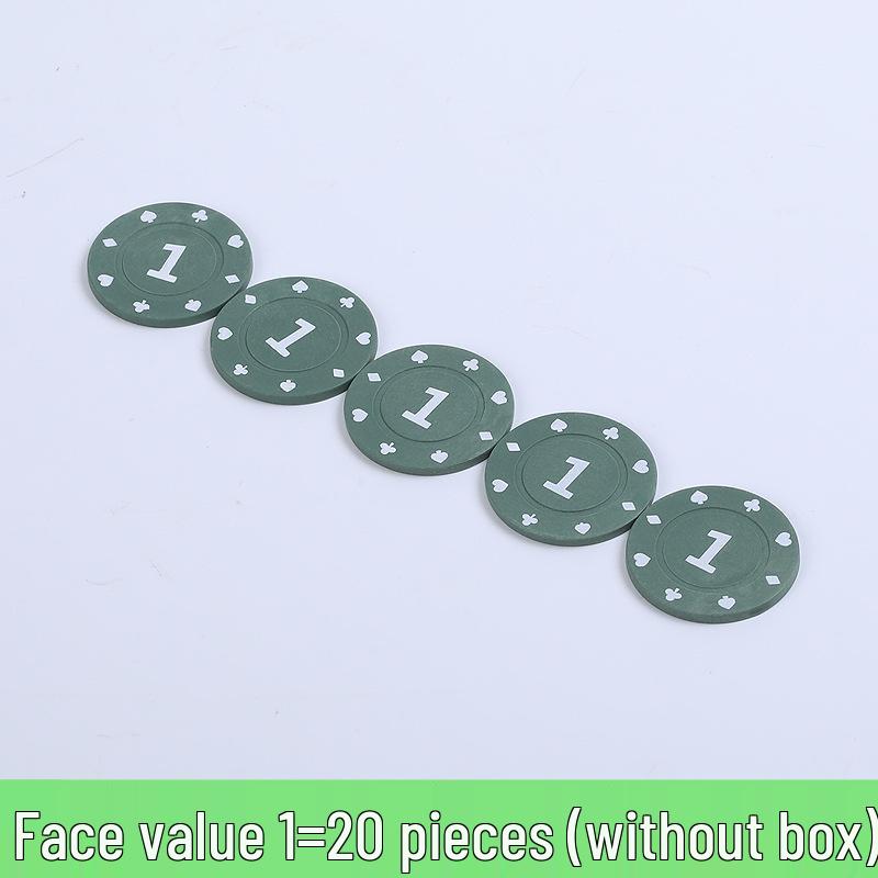 Boxed 100 Plastic Chips for Card Games: Baccarat, Mahjong, Poker