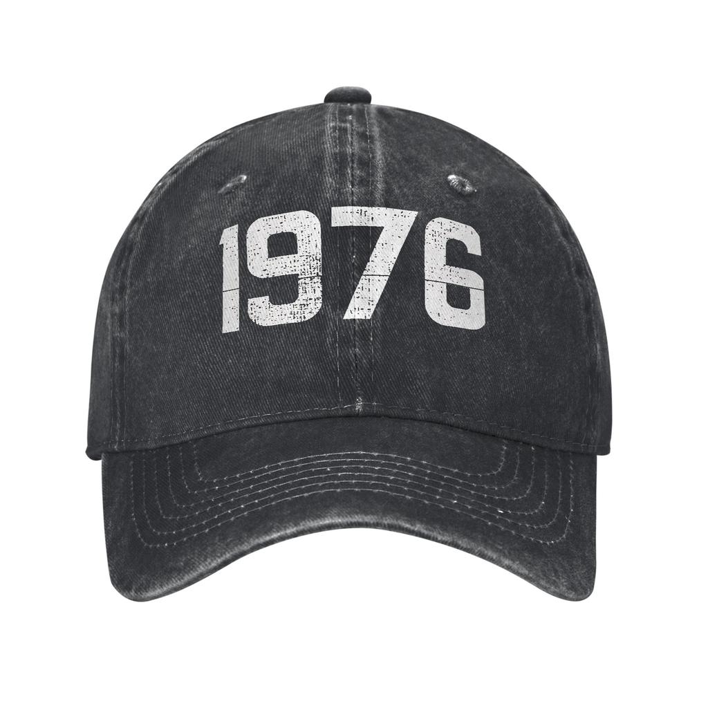 Mężczyźni Kobiety Urodzeni w 1976 roku vintage wiek 50 lat zabawny 50. urodziny Czapka Akcesoria Czapka z daszkiem Vintage Snapback Hat