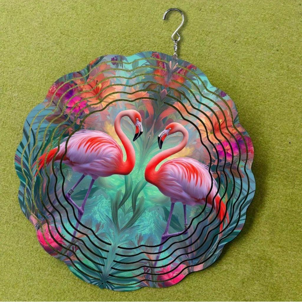 Metal Garden Wind Chime with Firebird Design 360 Rotating Hook for Outdoor Patio Yard Decor All Season Gift for Friends