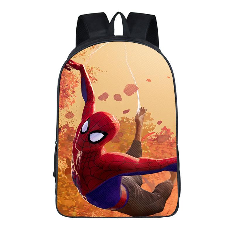Spider-Man Backpack Elementary And Secondary School School Bag Large Capacity Cartoon Anime Boys Backpack Superman Spider-Man