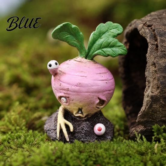 Halloween Yard Ornament Vegetable Zombie Statue Spooky Carrot Potato Garden Radish Sculpture Sculpture Resin Outdoor Decoration for Patio,