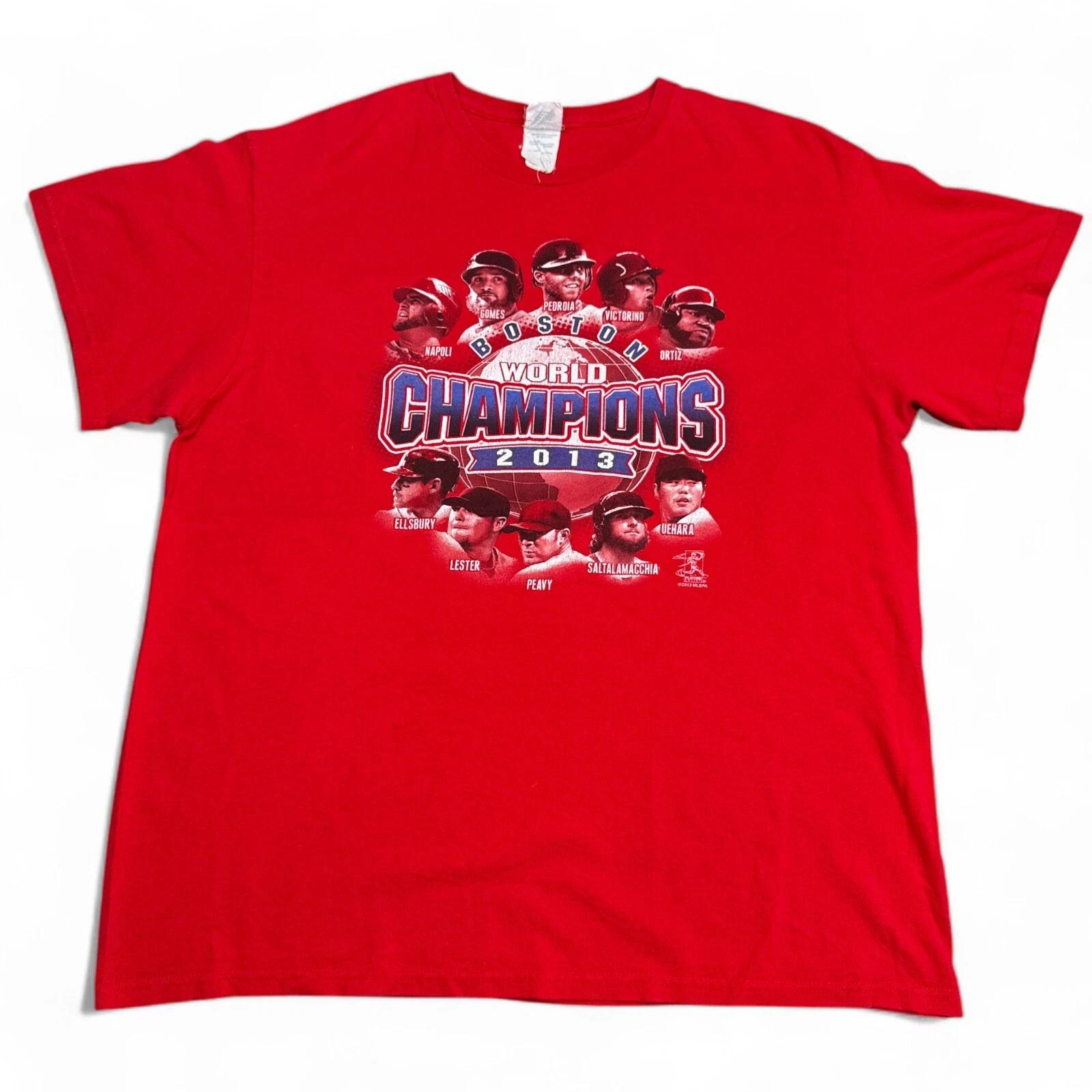 Boston Red Sox Champions Tee Shirt Adult Size Large Vintage Style World Series 2XL