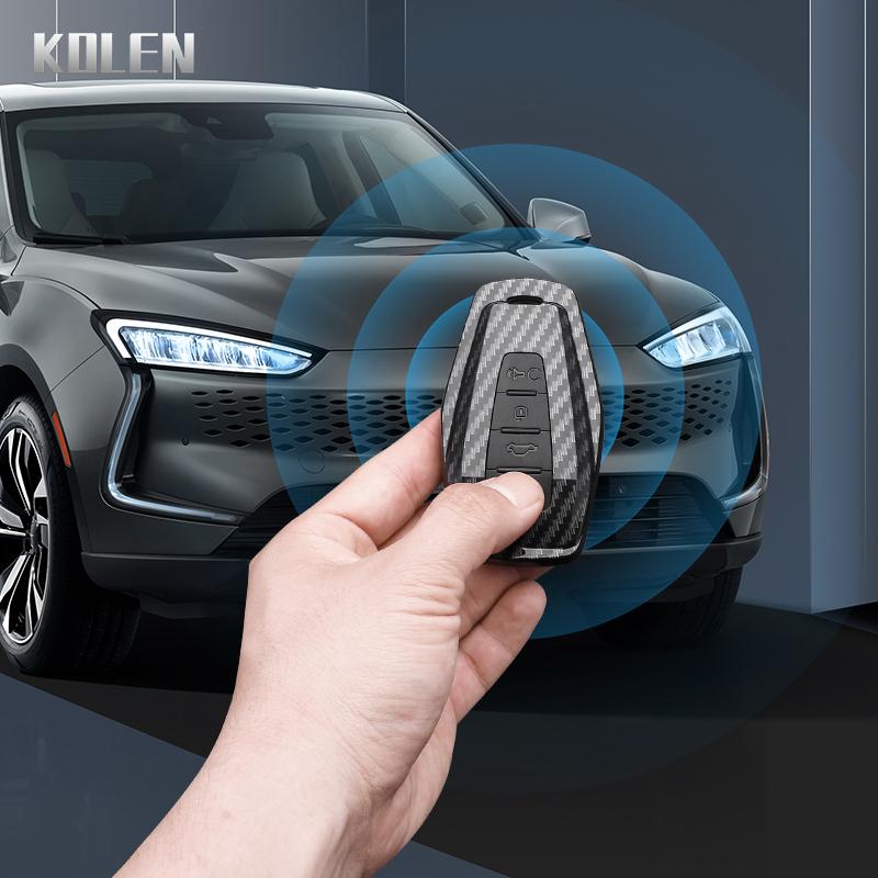 ABS Carbonfaser-Stil Auto Schlüsselhülle Abdeckung für Geely Coolray Atlas Boyue Nl3 Emgrand X6 X7 Ex7 Gt Gc9 Borui Schlüsselanhänger Tasche Zubehör
