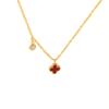 Titanium Steel Mini Four-leaf Clover Necklace New Style Double-sided Shell Flower Clavicle Chain Versatile Exquisite and Elegant
