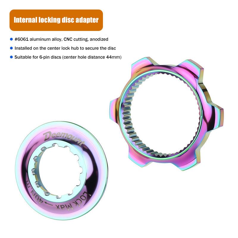 44mm Fahrrad Center Lock zu 6-Loch Scheibenbremsadapter Fahrradnabe Rotor Umwandlung für Fahrrad Scheibenbremszubehör