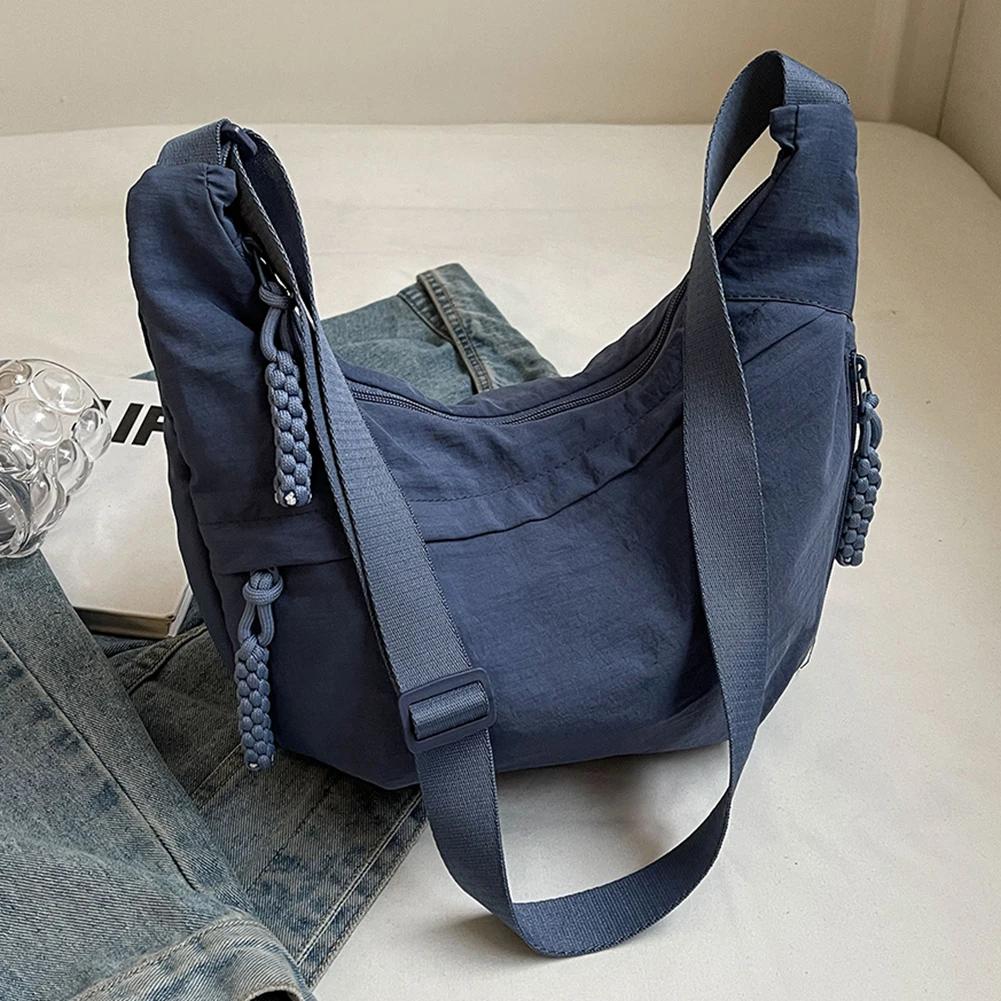 Women Stylish Dumpling Bag Multi-pockets Hobo Sling Bag Large Capacity Fashion Shoulder Bag Adjustable Strap Outdoor Travel Bag