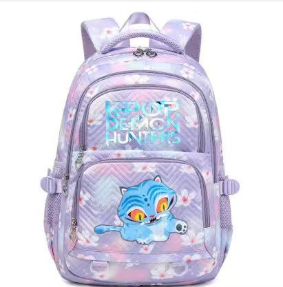 Kpop Demon Hunter Printed Backpack Female Student School Bag Large Capacity Lightweight Casual Backpack Trendy Fashion