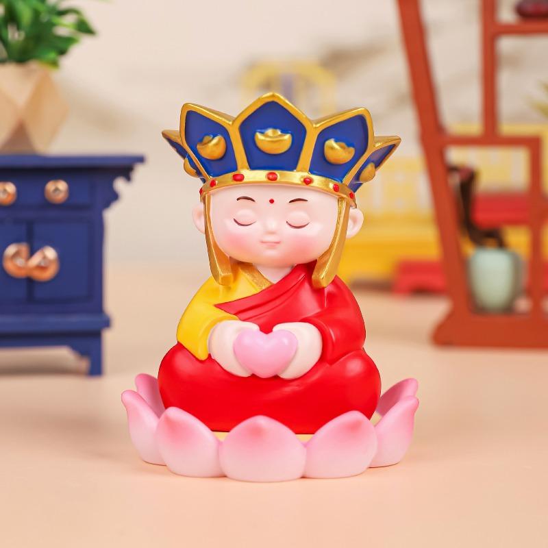 

Смоляные изделия ручной работы и украшения Бодхисаттвы Ди Цзан Вана с горы Цзюхуа, Маленький монах-Будда small- Love