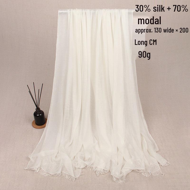 

Lightweight Orange Silk Modal Women s Scarf: Soft, Skin-Friendly, Japanese-Style for Spring & Autumn One Size