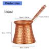 Artisanal Hammered Turkish Coffee Maker 330ml Capacity With Long Heat Resistant Handle For Stovetop Use