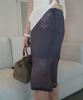 Myujeumyujieom Printed Midi Lace Skirt_Charcoal