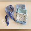Blue Women's Headscarf: New Spring/Summer Style, High-End Feel, Breathable, Versatile, Trendy Triangle Scarf.
