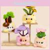Cute Sunflower Cactus Money Tree Cat Pottery Plush Doll Toy Desktop Ornament For Gift And Decor