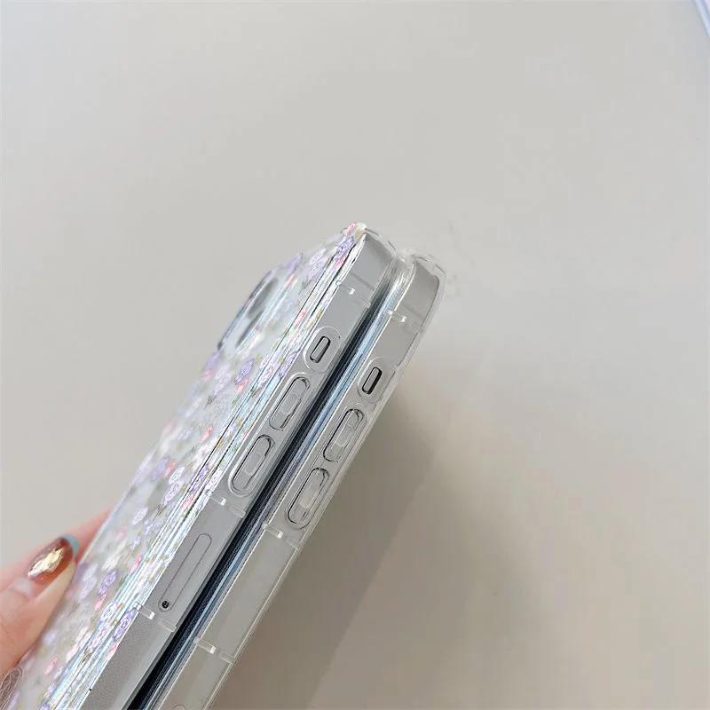 Fashion Florals Clear Phone Cases For lPhone 15 iPhone 17 Air 16e 16 Pro Max 14 13 11 12 XR XXs Max Capa Soft Silicone Cover