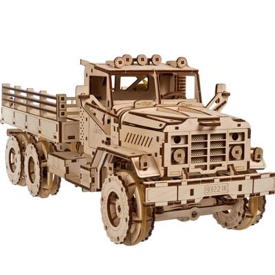 Ugears Lastbil 70253 Træ Uden Lim eller Værktøj 3D Samlevejledning Medfølger Puslespil, Nødvendigt, Puslespil,