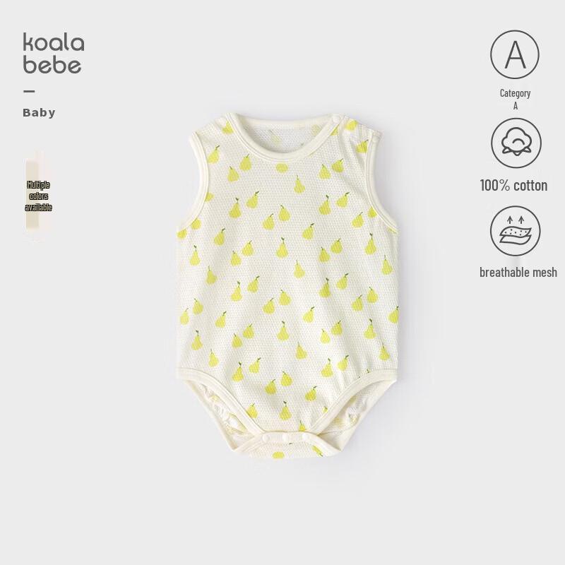 Koala Bibi Infant Cool Mesh Fruit Grid Sleeveless Romper