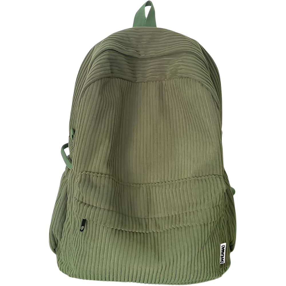 [Lalarimi] Large Capacity Backpack [Corduroy] School Backpack, Japanese and Korean Design, Simple...