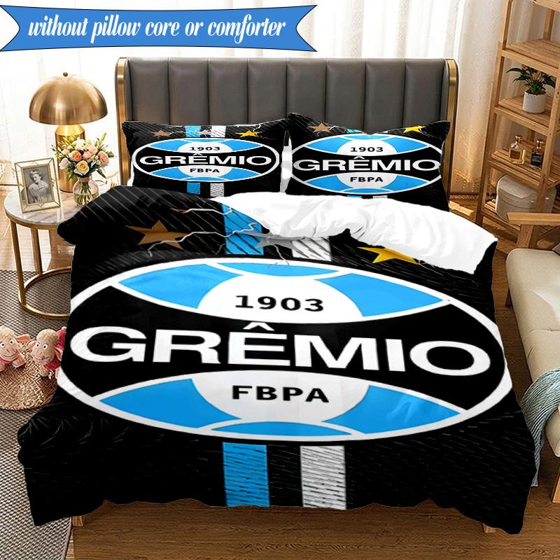 3PCS Grêmio FBPA Printed Soft Bedding Set,Including 1pc Duvet Cover And 2pcs Pillowcases Perfect for Bedroom, Dormitory, Fan Gift