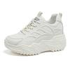 Summer Hollow Mesh Women'S Sneakers Breathable Mesh Platform Shoes Non Slip Thick Bottom Lace-Up Fashion Casual Running Trainers