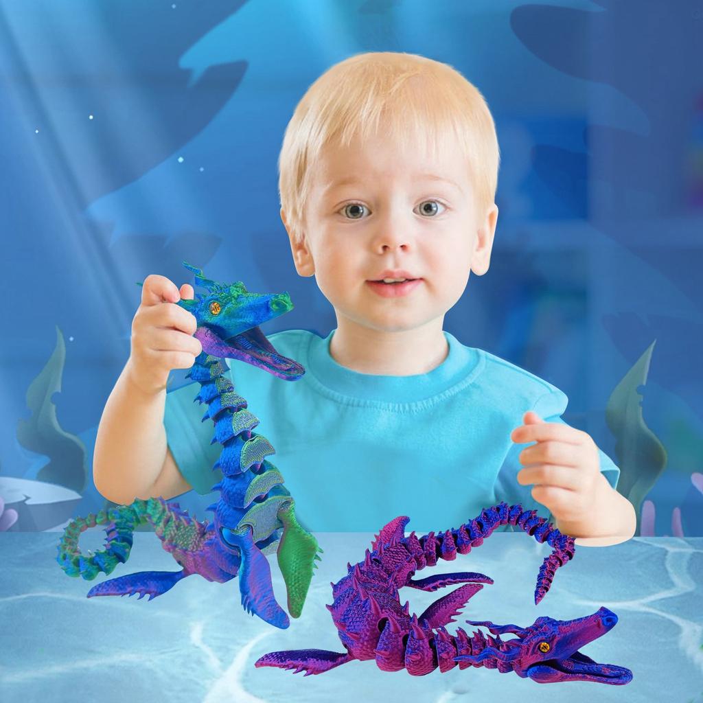 Tajemniczy Smok Morski Z Jajem, Drukowany W 3D Smok Z Jajem, W pełni Ruchomy Elastyczny Smok Z Jajkami, Drukowana W 3D Zabawka Prezentowa