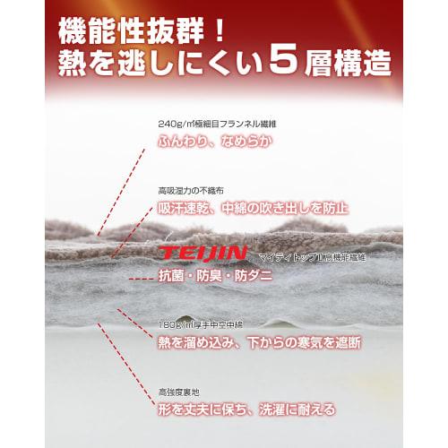 Colorsroom Double-Size Bed Pad, Winter Warmth with Foot Pocket, Thick 5-Layer Construction (Added TEIJIN High-Performance Filling), Flannel with Sheep