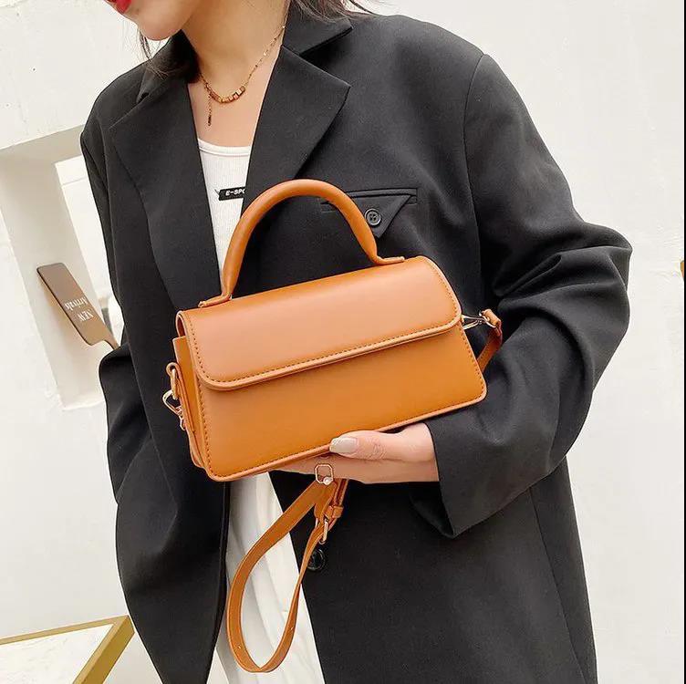Women's Vintage Single Shoulder Bag Solid Color Casual Messenger Bag Elegant Versatile Handbag