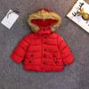 Winter Child Kids Solid Color Hoodie Zipper Coats Keep Warm Jacket Clothes