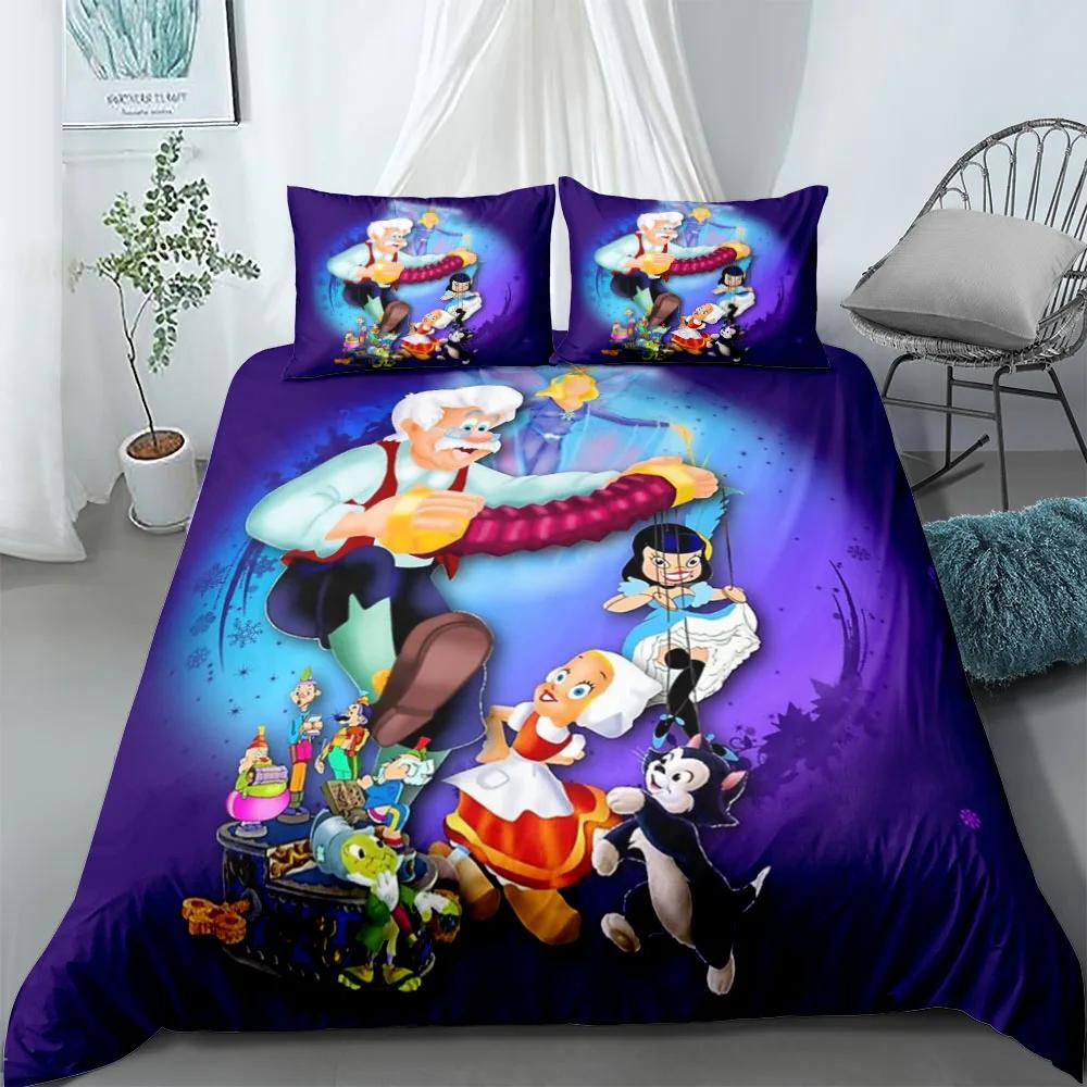 Pinocchio Duvet Cover Set without sheet King Queen Double Full Twin Single Size Bed Linen Set