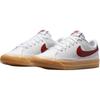 New Nike Court Legacy Anti Slip Wear Resistant Low Top Kids' Skateboarding Shoes White/Rubber Yellow/Team Red DA5380-132