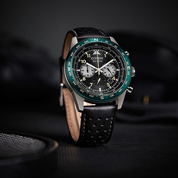 Citizen Serie FUTURE FORCE FF Movimento al Quarzo a Energia Solare Cinturino in Pelle di Mucca Orologio Unisex CA4558-16E