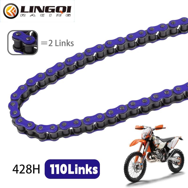 LINGQI RACING 428H-110L Transmission Roller Chain Master Link For 50cc 70cc 90cc 110cc Dirt Bike ATV Quad Scooter Mini Bicycle