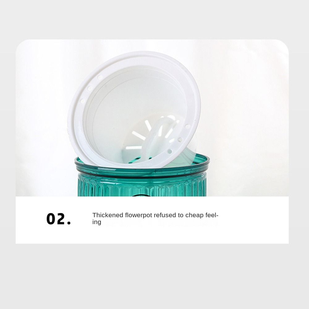 Transparenter Blumentopf Selbstbewässernder Schreibtisch-Blumentopf Neue Gartendekoration