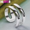 Dámsky prsteň 925 Sterling Silver Double Line