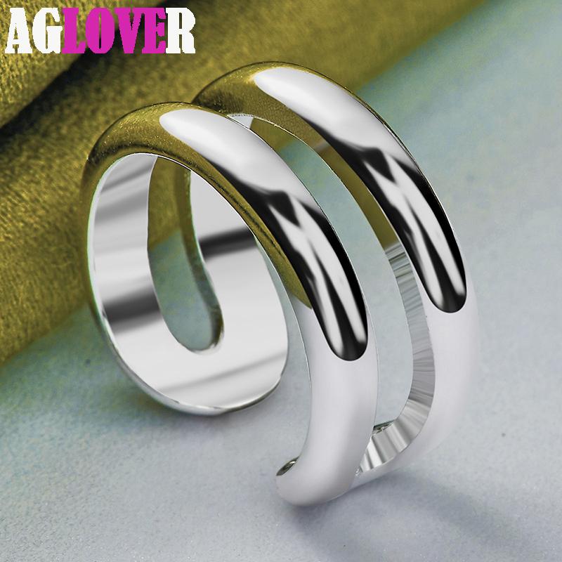 Dámsky prsteň 925 Sterling Silver Double Line