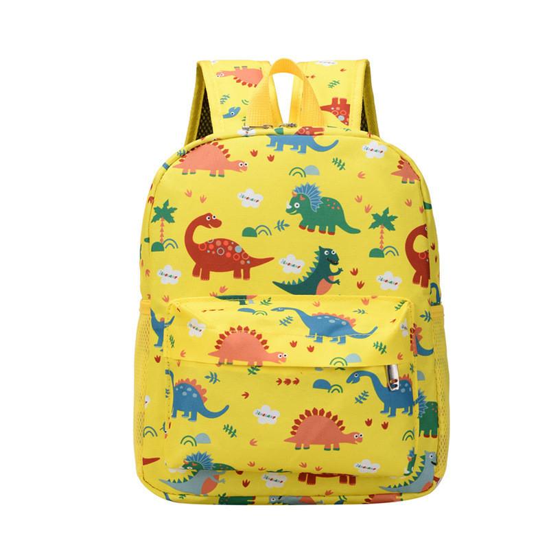 Adorable Cartoon Dinosaur Children's Backpack Soft Nylon Material Perfect For Kids