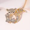 Elegant Little Fox Rhinestone Brooch – Stylish Alloy Pin for Clothing Accessories