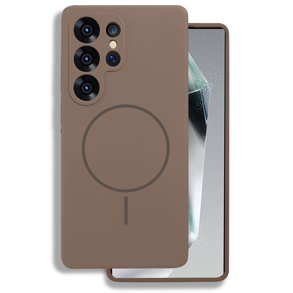 Bulk Purchasing For Samsung Galaxy S25 Ultra Magnetic Case Liquid Silicone+PC Phone Back Cover