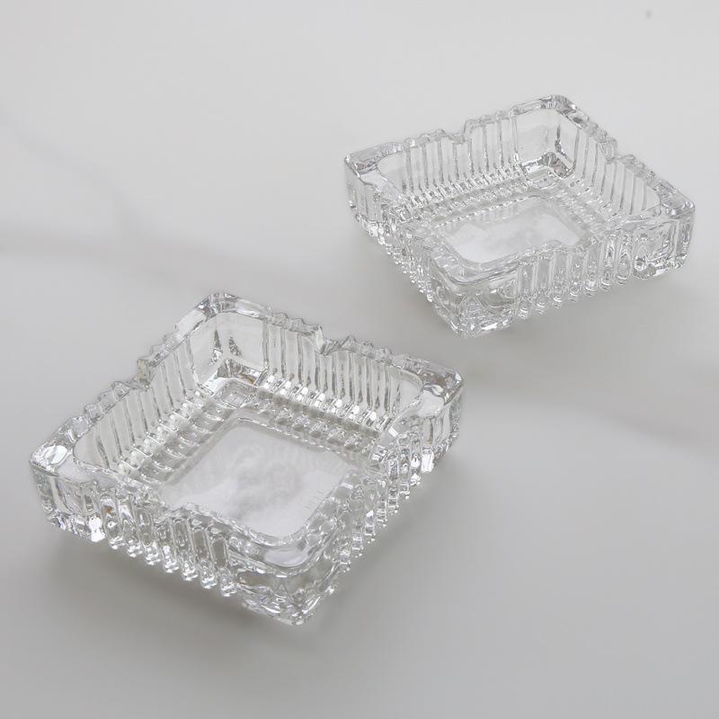 Large Crystal Glass Ashtray for Home, Office, KTV, and Hotel - Modern Luxury Design