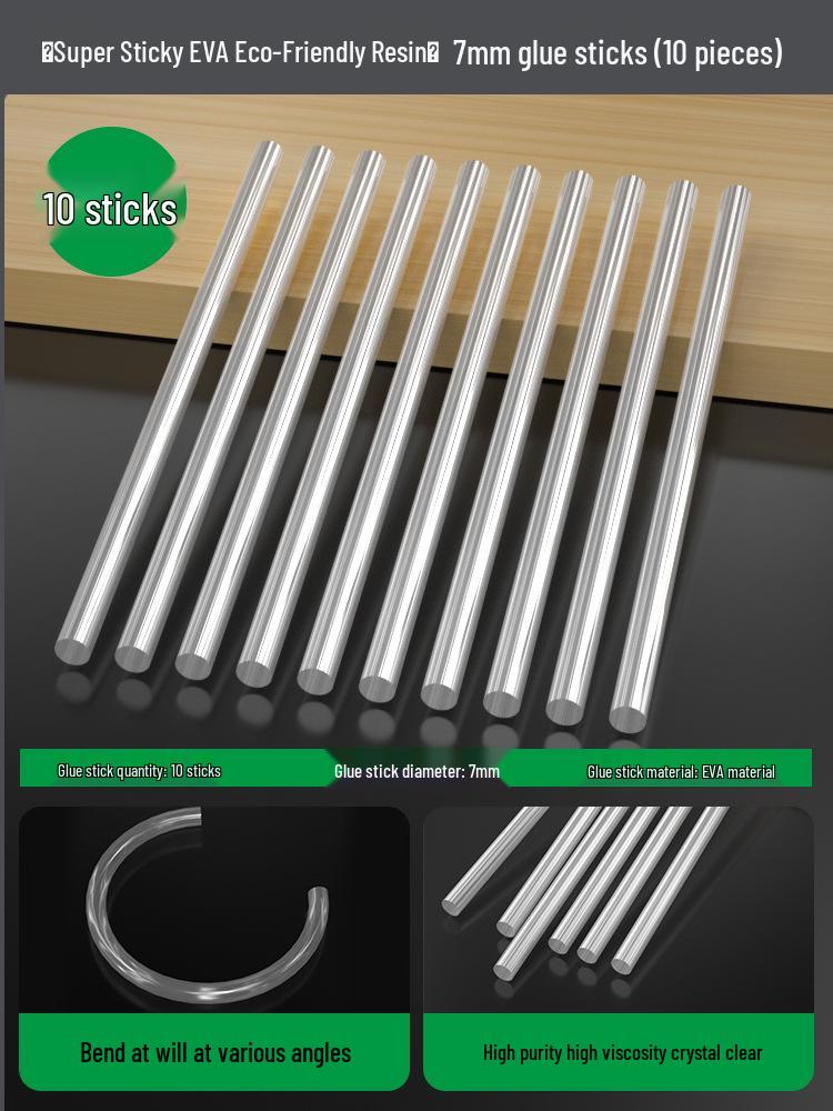 Compact High Viscosity Hot Melt Glue Gun with 7-11mm Glue Sticks