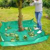 Reusable Gardening Soil Tray Landscape Tarp for Trimming, Garden Pruning with Hole & 4 Weather Resistant Corner Buckles, Shrub Trimmings Catcher Leaf