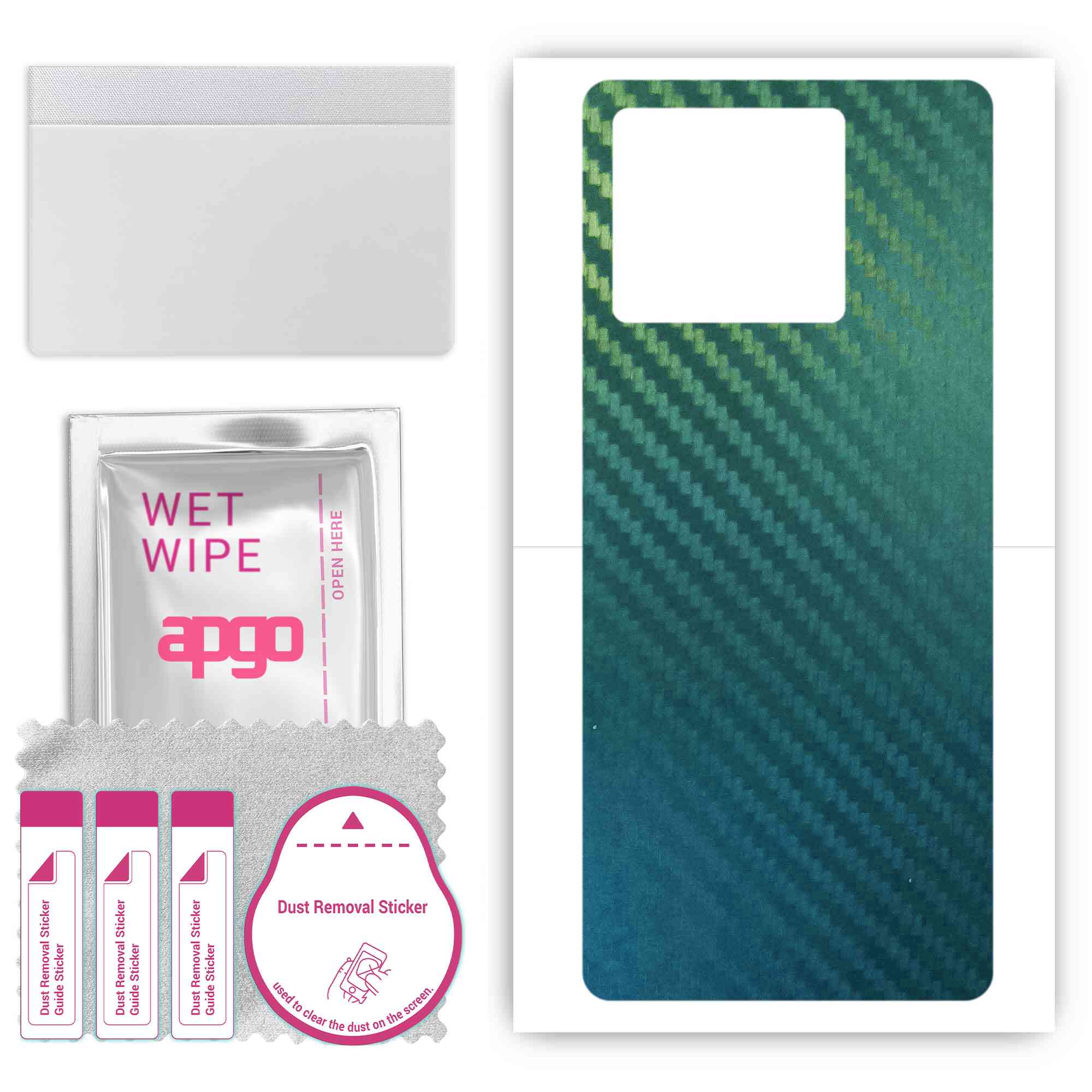

Apgo Protective Skin Sticker for the back compatible with ZTE Nubia Z40S Pro, Wrap Film, Foil, Vinyl - Pattern Carbon Chameleon CAKA1