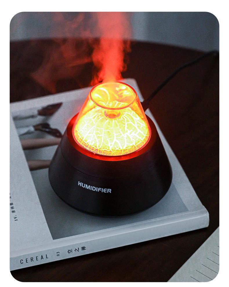 3D Simulation Seven-Color Flame Aroma Diffuser: Home and Office Air Humidifier