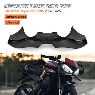 For Front Spoiler Front Beak Spoiler Motorcycle Winglet Spoiler Downforce Deflector Street Triple 765RS 765 R RS 2020-2025 2024