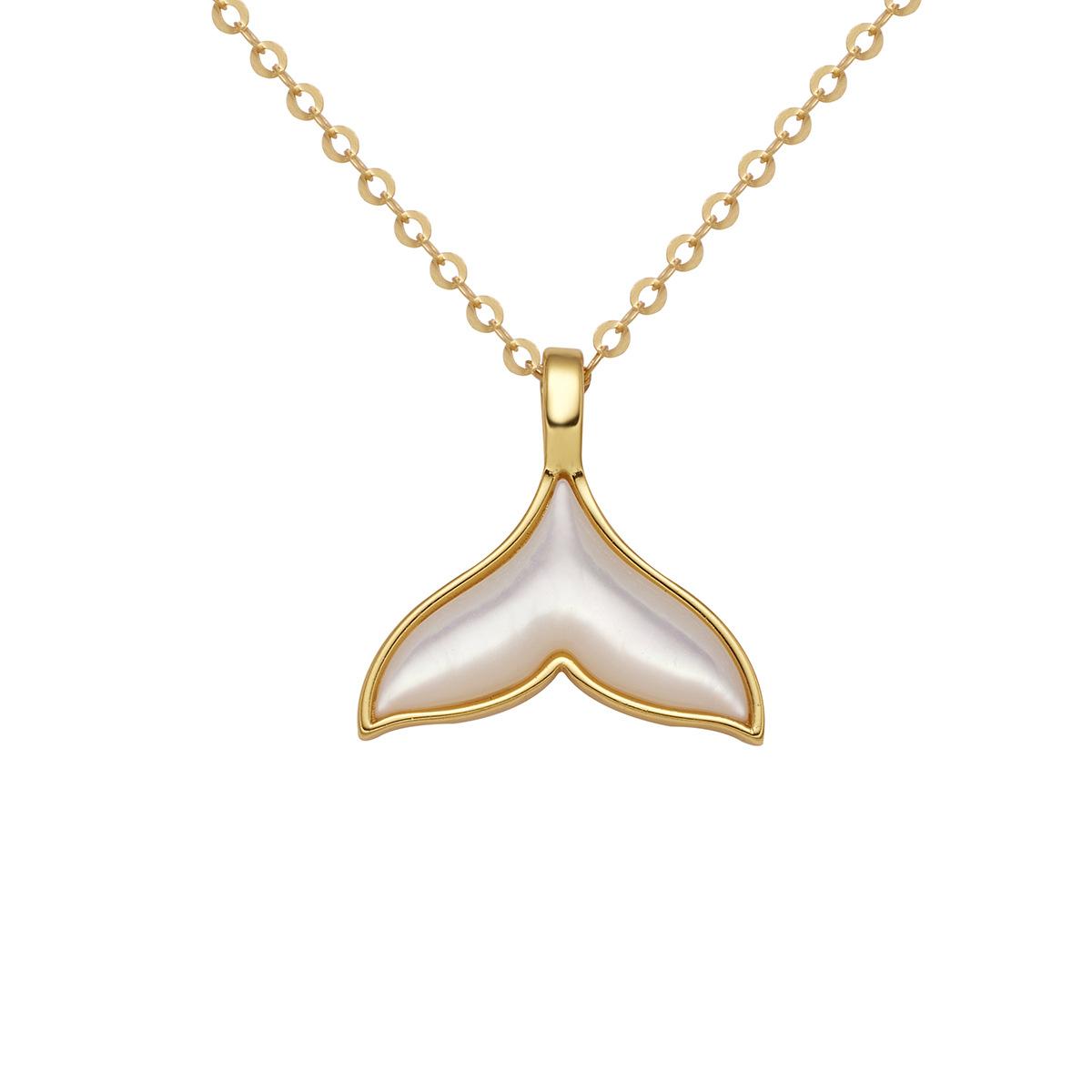 

925 серебряный человек ожерелье из ракушек рыбий хвост женственность рыба вы встречаете интернет знаменитость ключица цепочка ювелирные изделия подарок на день рождения 925 Silver