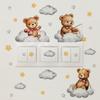 Cute Bear Star Switch Sticker For Kid Children Baby Room Cartoon Bear Wall Decal