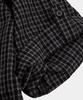 LETTERCOMO Core Wrinkle Check Boxy Half Roll-Up Shirt Smoked Black